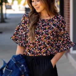 Blossoming Buds Ruffle Trim Blouse -Women's Clothing Store untitled 2792 838750