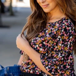 Blossoming Buds Ruffle Trim Blouse -Women's Clothing Store untitled 2797 457318