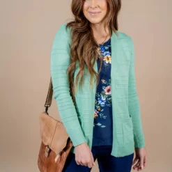 Raised Stripes Cardigan -Women's Clothing Store untitled 2809