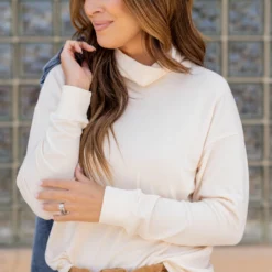 Simple So Soft Cowl Neck Sweater Tee 28 Simple So Soft Cowl Neck Sweater Tee -Women's Clothing Store untitled 2810
