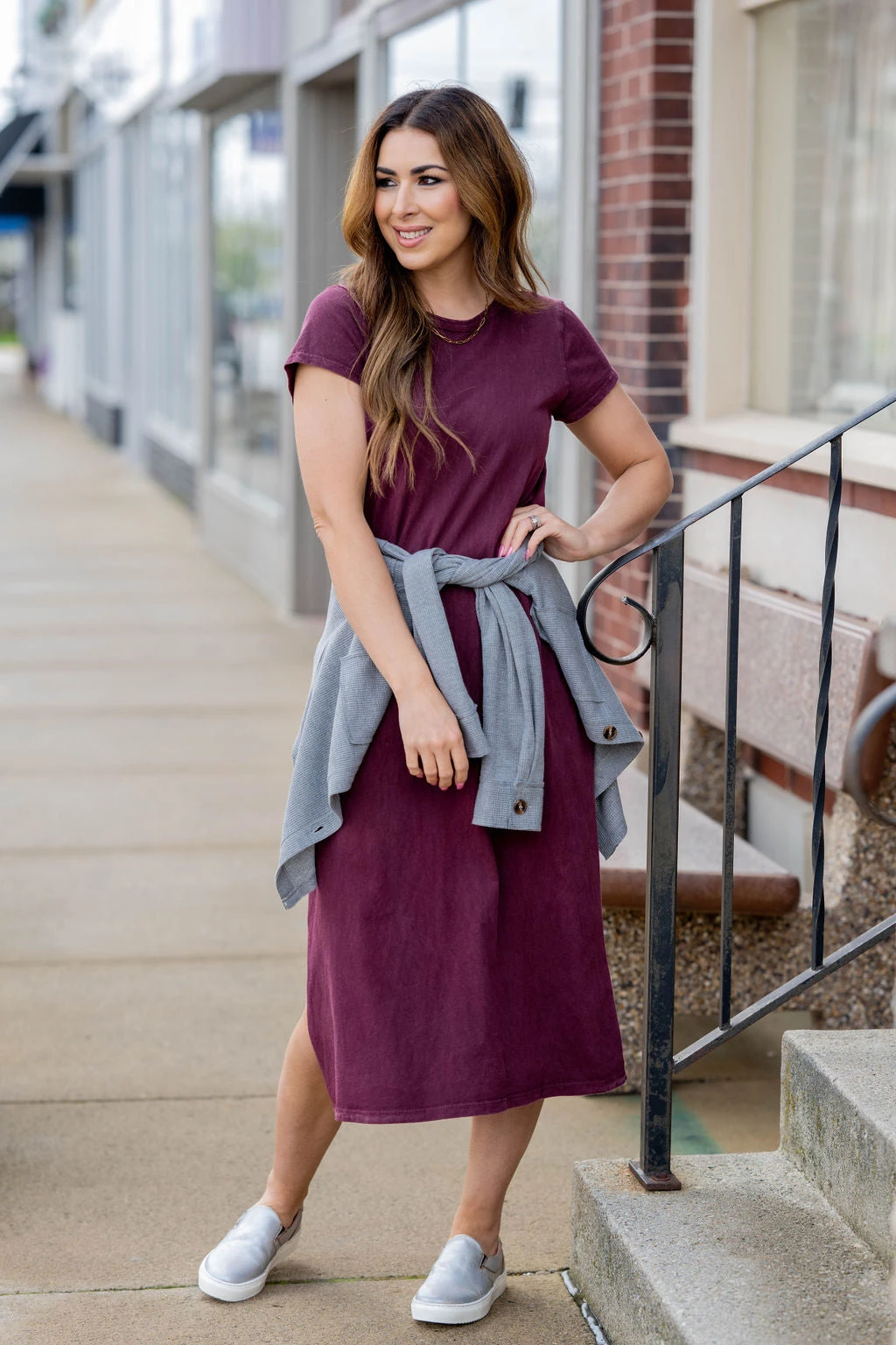 Vintage Side Slit Midi Tee Dress 10 Vintage Side Slit Midi Tee Dress - Image 10