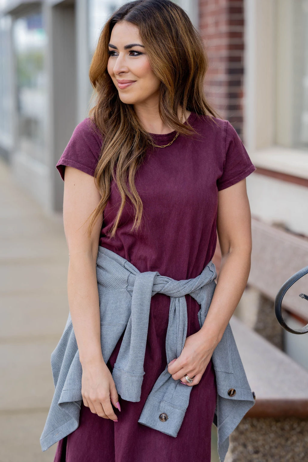 Vintage Side Slit Midi Tee Dress 12 Vintage Side Slit Midi Tee Dress - Image 12