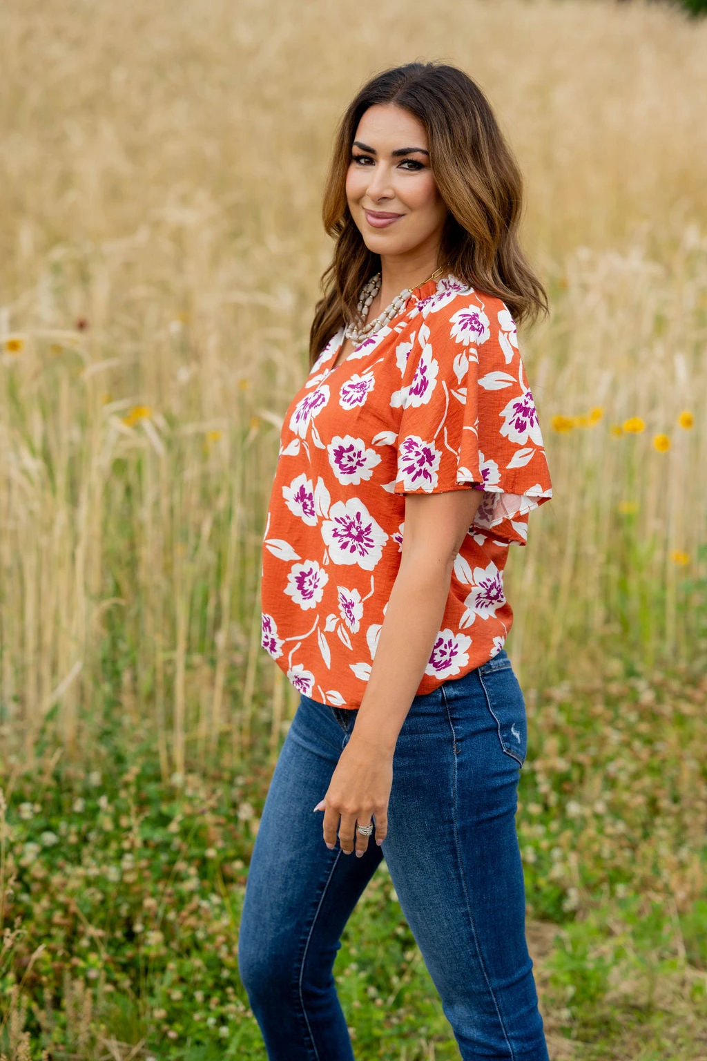 Floating Blooms Relaxed Sleeve Tee 11 Floating Blooms Relaxed Sleeve Tee - Image 11