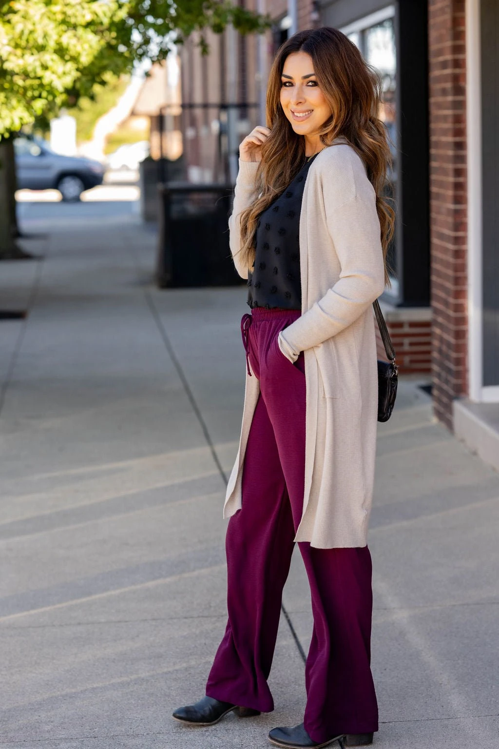 Lightly Waffled Tunic Cardigan 4 Lightly Waffled Tunic Cardigan - Image 4