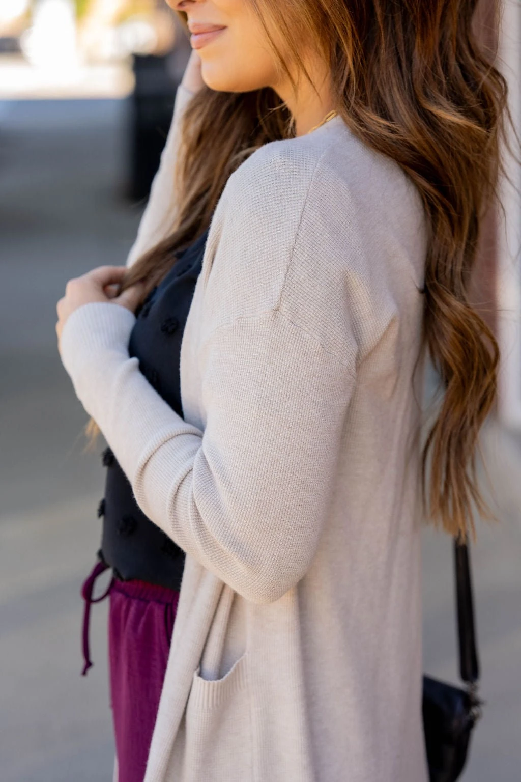 Lightly Waffled Tunic Cardigan 6 Lightly Waffled Tunic Cardigan - Image 6