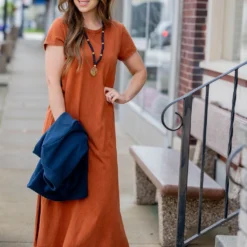 Vintage Side Slit Midi Tee Dress 37 Vintage Side Slit Midi Tee Dress -Women's Clothing Store untitled 2868