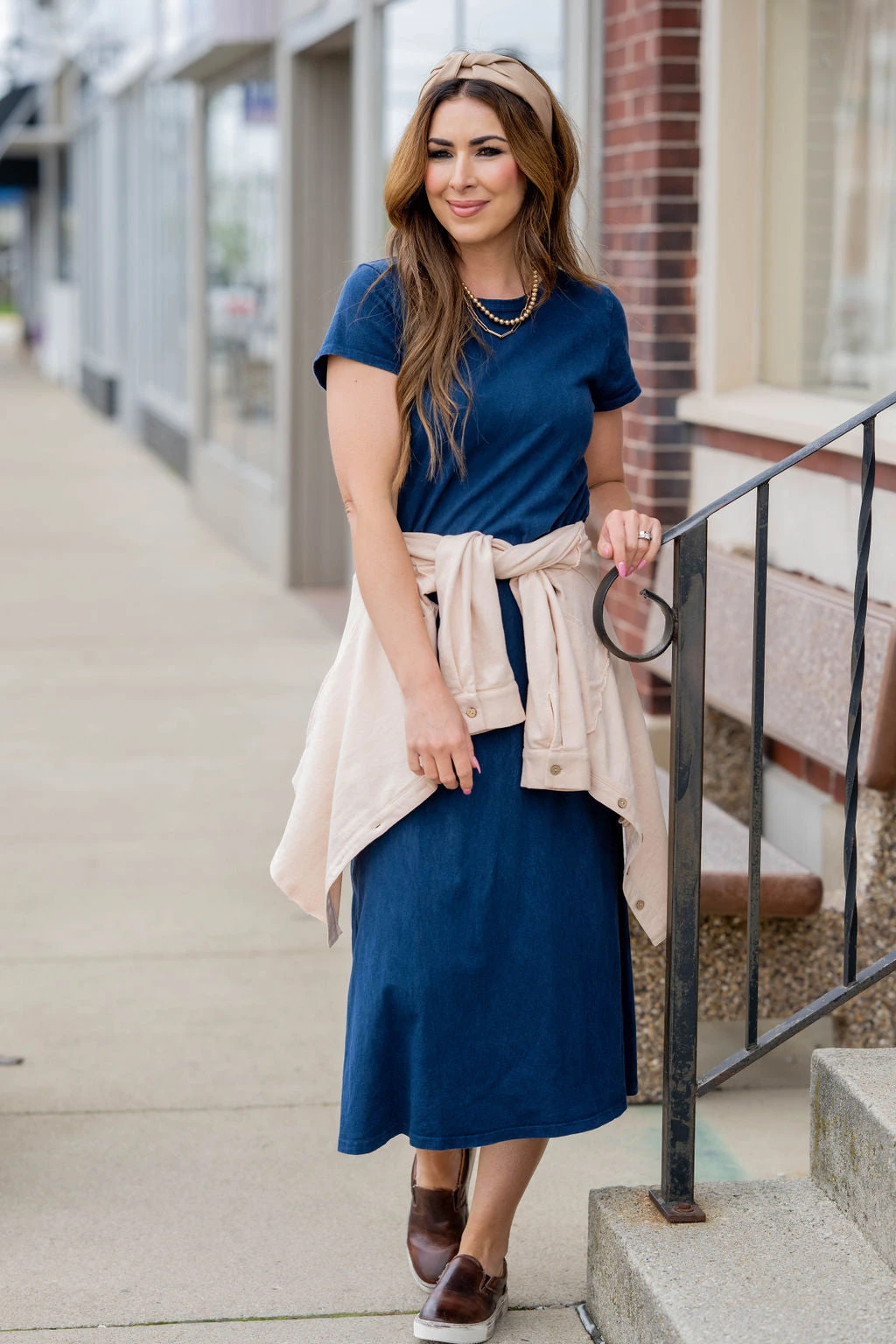 Vintage Side Slit Midi Tee Dress 3 Vintage Side Slit Midi Tee Dress - Image 3