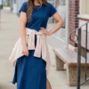 Vintage Side Slit Midi Tee Dress