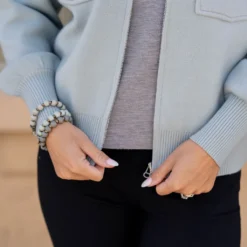 Dual Pocket Sweater Jacket -Women's Clothing Store untitled 2942