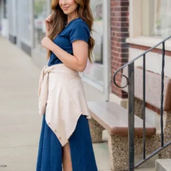 Vintage Side Slit Midi Tee Dress 24 Vintage Side Slit Midi Tee Dress -Women's Clothing Store untitled 2943