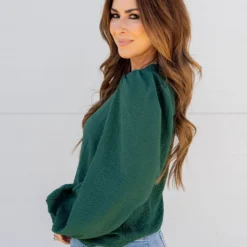 Textured Balloon Sleeve Blouse 18 Textured Balloon Sleeve Blouse -Women's Clothing Store untitled 2970 138271