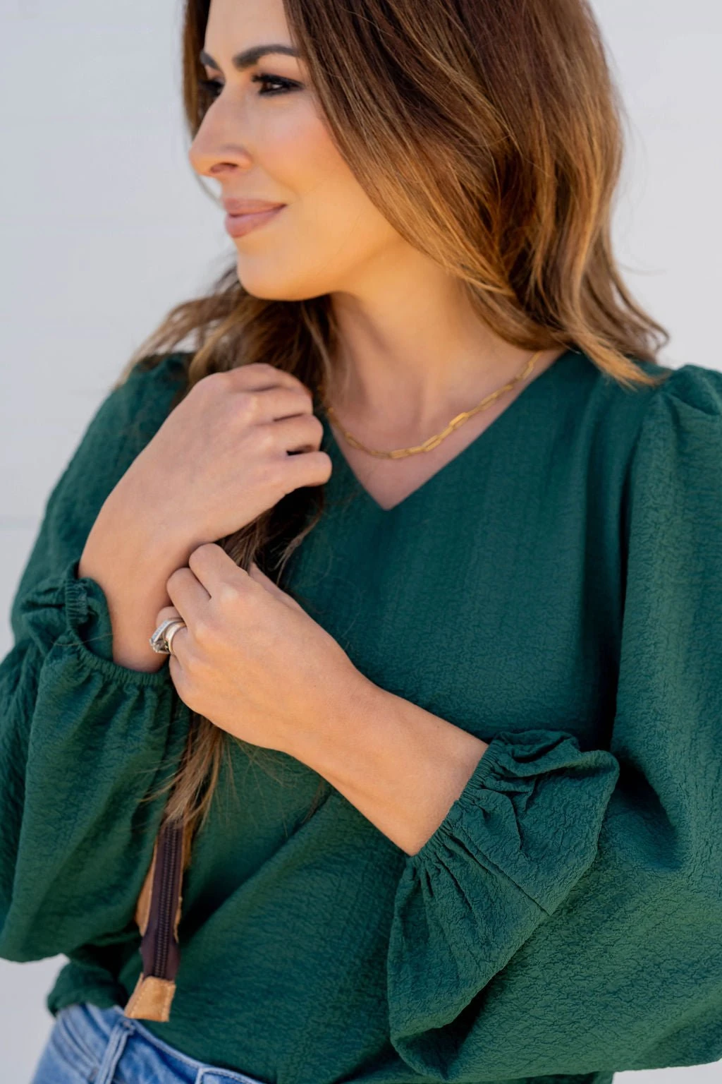 Textured Balloon Sleeve Blouse 6 Textured Balloon Sleeve Blouse - Image 6