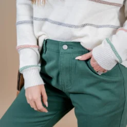 Stitched Stripes Sweater -Women's Clothing Store untitled 3022