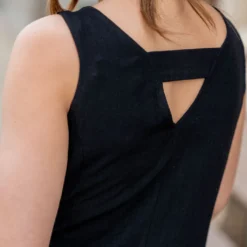 Button Accented Cutout Back Midi Dress -Women's Clothing Store untitled 3034