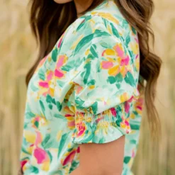 Brush Stroke Puff Sleeve Blouse -Women's Clothing Store untitled 3081 75e2f45e cc57 4f13 9515 5c6ff0169db1