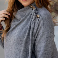 Side Button Wrap Sweater -Women's Clothing Store untitled 3104 8398abb3 252b 4fff 8153 cdeadf50716d