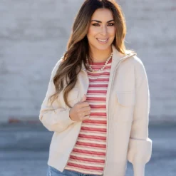 Dual Pocket Sweater Jacket -Women's Clothing Store untitled 3118