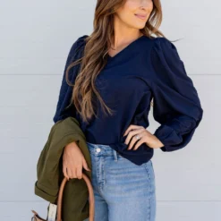 Textured Balloon Sleeve Blouse 22 Textured Balloon Sleeve Blouse -Women's Clothing Store untitled 3121 197204