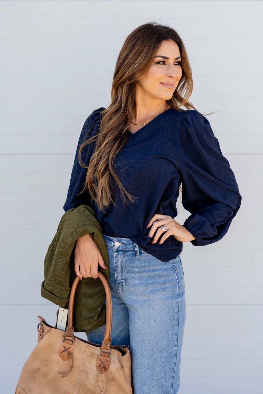 Textured Balloon Sleeve Blouse 8 Textured Balloon Sleeve Blouse - Image 8