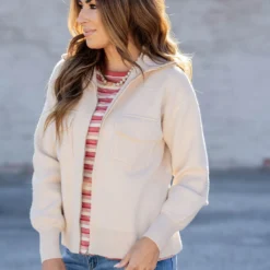 Dual Pocket Sweater Jacket -Women's Clothing Store untitled 3123 cb3ab432 0cc5 4eb4 8ad0 09efe79d8a5e