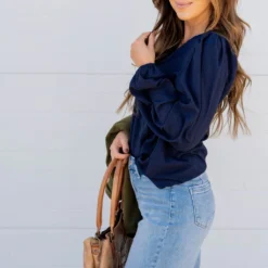 Textured Balloon Sleeve Blouse 23 Textured Balloon Sleeve Blouse -Women's Clothing Store untitled 3126 111708