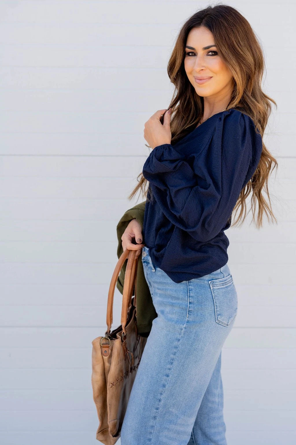 Textured Balloon Sleeve Blouse 9 Textured Balloon Sleeve Blouse - Image 9