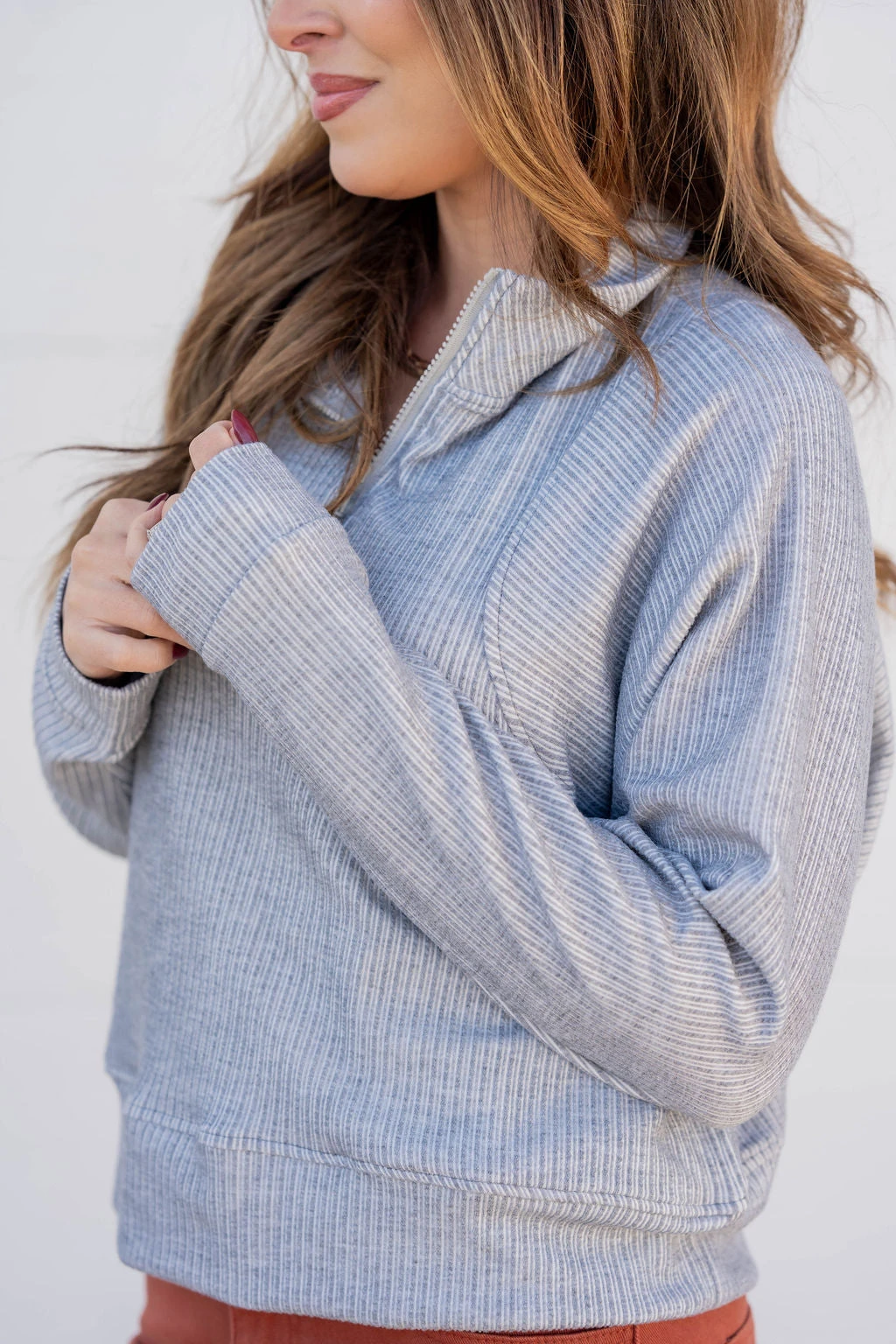 Mixed Textured Stripes Pullover 19 Mixed Textured Stripes Pullover - Image 19