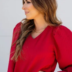 Textured Balloon Sleeve Blouse 27 Textured Balloon Sleeve Blouse -Women's Clothing Store untitled 3164 869468