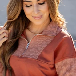 Ribbed Accents Pullover -Women's Clothing Store untitled 3218 0c787d20 c26d 46d4 9826 c7c00c700b08