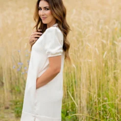 Subtle Argyle Puff Sleeve Dress 30 Subtle Argyle Puff Sleeve Dress -Women's Clothing Store untitled 3241