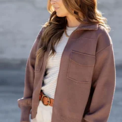 Dual Pocket Sweater Jacket -Women's Clothing Store untitled 3250 e02b7407 2f0a 4054 83cd 06fbe38d0455