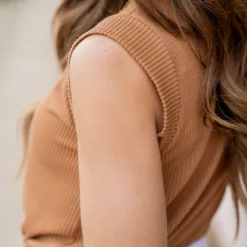 Heavily Ribbed Thick Trim Tank -Women's Clothing Store untitled 3269