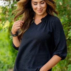 Stitched Dots 3/4 Sleeve Blouse 8 Stitched Dots 3/4 Sleeve Blouse -Women's Clothing Store untitled 3280 7b5e7483 7bb7 447e b8cd 1e18cd521846