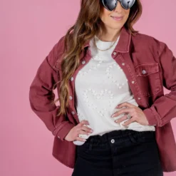 Faded Denim Jacket -Women's Clothing Store untitled 3332