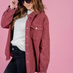 Faded Denim Jacket -Women's Clothing Store untitled 3344