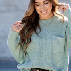 Pocket Accented Knit Sweater -Women's Clothing Store untitled 3459 a1fa7aa1 a603 47d7 89f9 d598eefacf1b