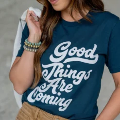 Good Things Are Coming Graphic Tee -Women's Clothing Store untitled 3502 b84480c6 db85 45cc 8f7f 303ec2bd31bb
