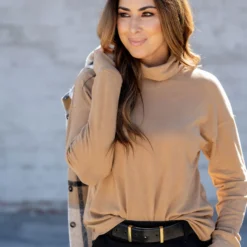 Simple So Soft Cowl Neck Sweater Tee 33 Simple So Soft Cowl Neck Sweater Tee -Women's Clothing Store untitled 3536