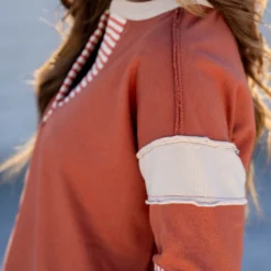 Hint Of Stripes Raw Stitched Tee -Women's Clothing Store untitled 3593 ed584aea 8943 40bf 9c87 71da9bab9212