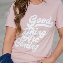 Good Things Are Coming Graphic Tee -Women's Clothing Store untitled 3609