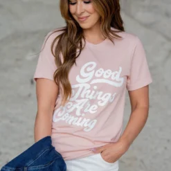 Good Things Are Coming Graphic Tee -Women's Clothing Store untitled 3614