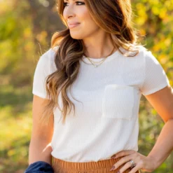 Ribbed Pocket Tee -Women's Clothing Store untitled 3642 86651708 143e 43fb a723 80c31dcee8a1 415929