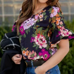 Painted Blooms Bell Sleeve Blouse -Women's Clothing Store untitled 3654 0b7df9c3 491f 464e 96c5 d741974c62cd