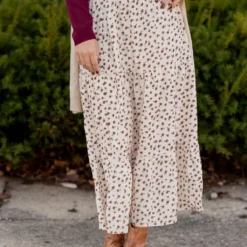 Unique Blossoms Tiered Maxi Skirt