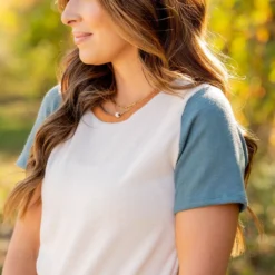 Tri Color Ribbed Tee -Women's Clothing Store untitled 3676 838074