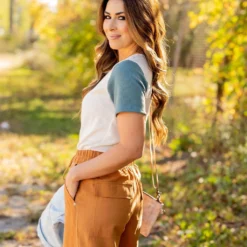 Tri Color Ribbed Tee -Women's Clothing Store untitled 3681 786298