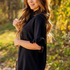 Relaxed Ruffle Trim Button Up Blouse 21 Relaxed Ruffle Trim Button Up Blouse -Women's Clothing Store untitled 3715 228008