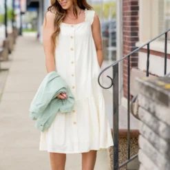 Button Accented Ruched Strap Midi Dress -Women's Clothing Store untitled 3760 0d4b4c0a b8d9 48c7 ba6c 228c3836452e