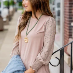 Scattered Daisies Sleeve Tee -Women's Clothing Store untitled 3778