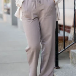 Slit Bottom Drawstring Sweatpants